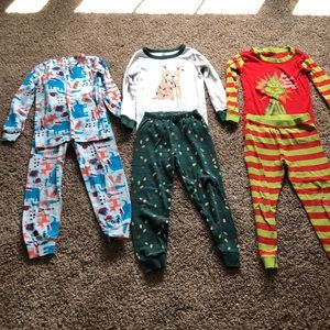 3 sets of winter/holiday PJs 5T